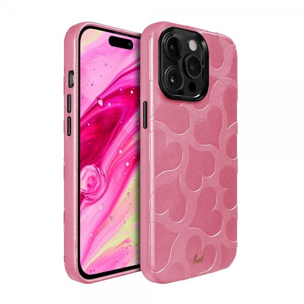 LAUT iPhone 14 Pro Skal Motif MagSafe Pink Hearts