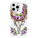 iPhone 14 Pro Skal Motiv Blommor och Hjort