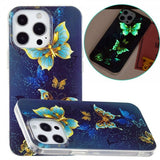 iPhone 14 Pro Skal Motiv Guldiga Fjärilar