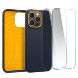 Caseology iPhone 14 Pro Skal med Skärmskydd Nano Pop 360 Blueberry Navy
