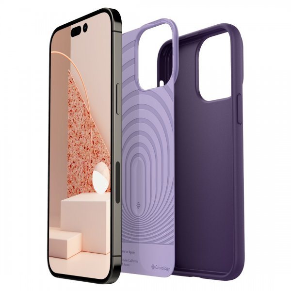 Caseology iPhone 14 Pro Skal med Skärmskydd Nano Pop 360 Grape Purple