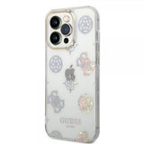 Guess iPhone 14 Pro Skal Peony Glitter Vit