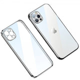 Sulada iPhone 14 Pro Skal Pläterad Kant Silver