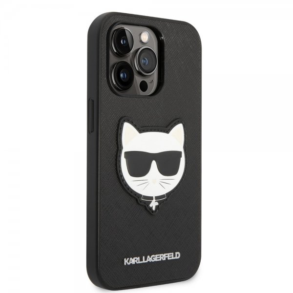 Karl Lagerfeld iPhone 14 Pro Skal Saffiano Choupette Svart
