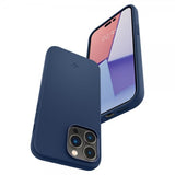 Spigen iPhone 14 Pro Skal Silicone Fit MagFit Navy Blue