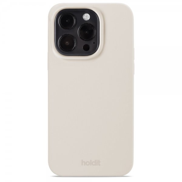 holdit iPhone 14 Pro Skal Silikon Light Beige
