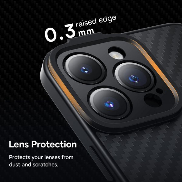 Baseus iPhone 14 Pro Skal Synthetic Fiber MagSafe Svart