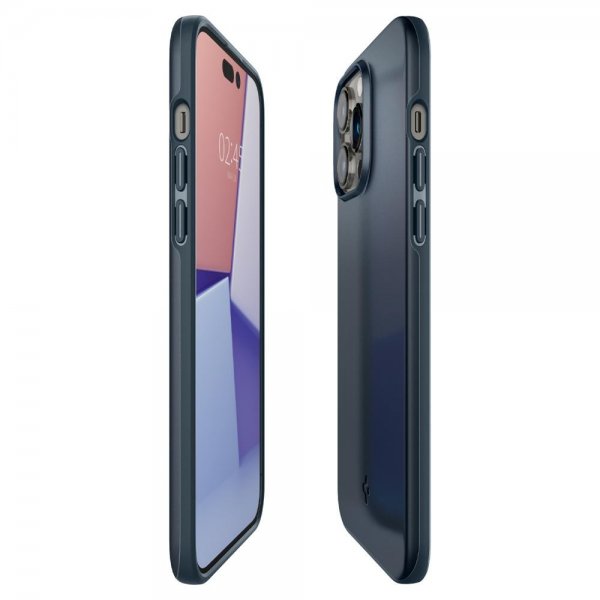 Spigen iPhone 14 Pro Skal Thin Fit Metal Slate