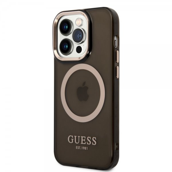 Guess iPhone 14 Pro Skal Translucent MagSafe Svart