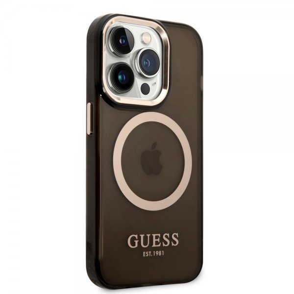 Guess iPhone 14 Pro Skal Translucent MagSafe Svart