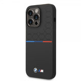 BMW iPhone 14 Pro Skal Tricolor Line & Logo Svart