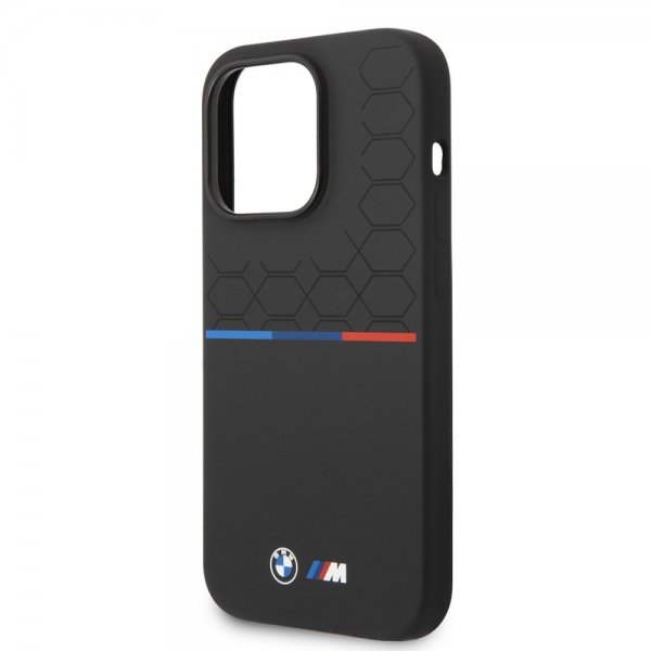 BMW iPhone 14 Pro Skal Tricolor Line & Logo Svart