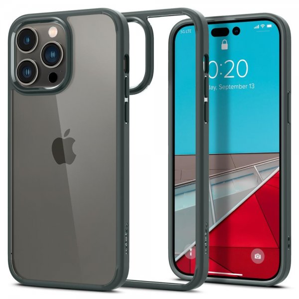 Spigen iPhone 14 Pro Skal Ultra Hybrid Abyss Green