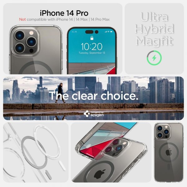 Spigen iPhone 14 Pro Skal Ultra Hybrid MagFit Graphite