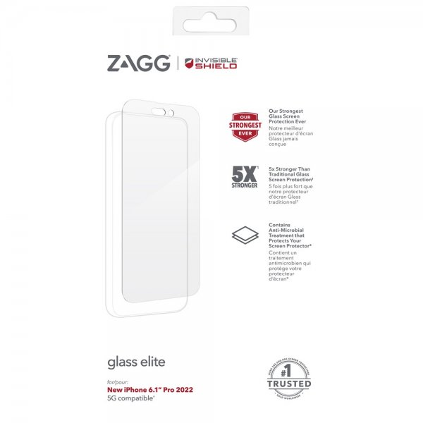 ZAGG InvisibleShield iPhone 14 Pro Skärmskydd Glass Elite