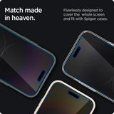 Spigen iPhone 14 Pro Skärmskydd GLAS.tR EZ Fit Privacy 2-pack
