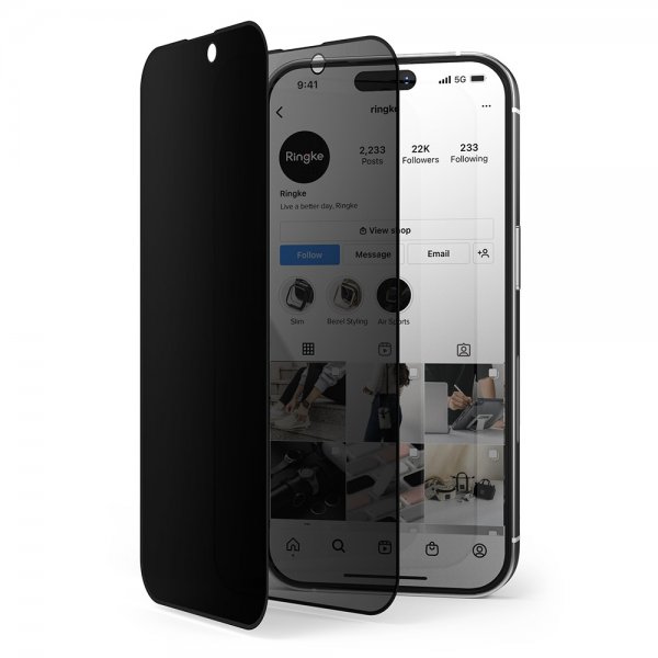 Ringke iPhone 14 Pro Skärmskydd Privacy Glass