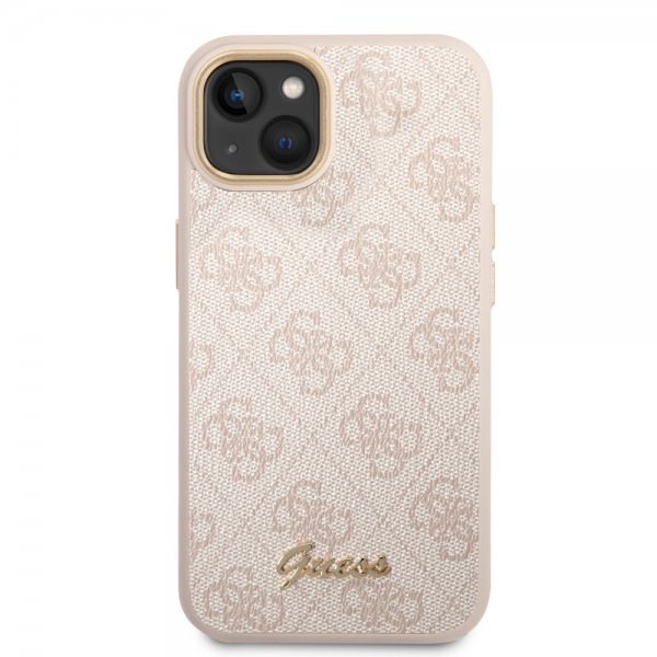 Guess iPhone 13/14/15 Skal 4G Logo Rosa
