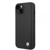 BMW iPhone 14 Skal Big Logo Stripe Svart