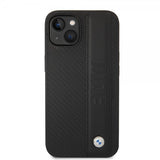 BMW iPhone 14 Skal Big Logo Stripe Svart