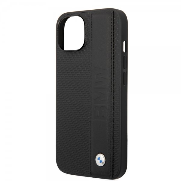 BMW iPhone 14 Skal Big Logo Stripe Svart