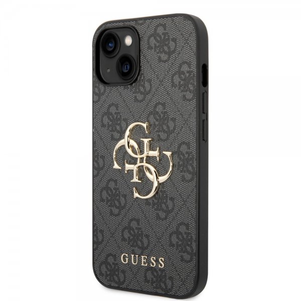 Guess iPhone 14 Skal Big Metal Logo Grå