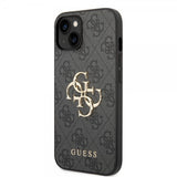 Guess iPhone 14 Skal Big Metal Logo Grå