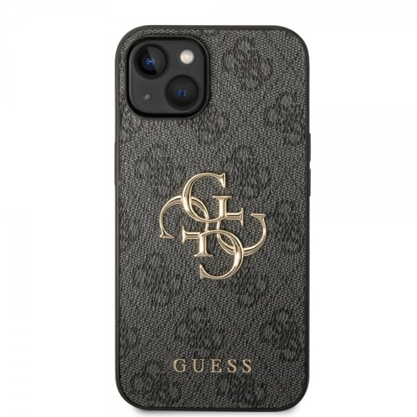 Guess iPhone 14 Skal Big Metal Logo Grå