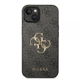 Guess iPhone 14 Skal Big Metal Logo Grå
