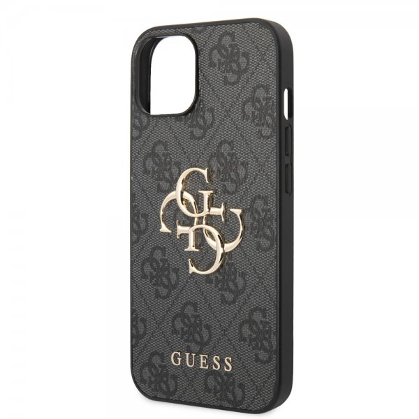 Guess iPhone 14 Skal Big Metal Logo Grå