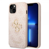 Guess iPhone 14 Skal Big Metal Logo Rosa