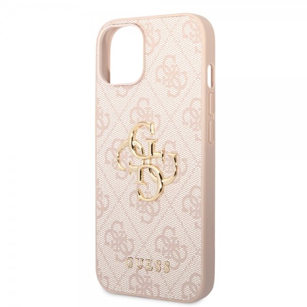 Guess iPhone 14 Skal Big Metal Logo Rosa
