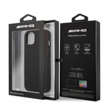 AMG iPhone 14 Skal Carbon Effect Stamped Logo Svart
