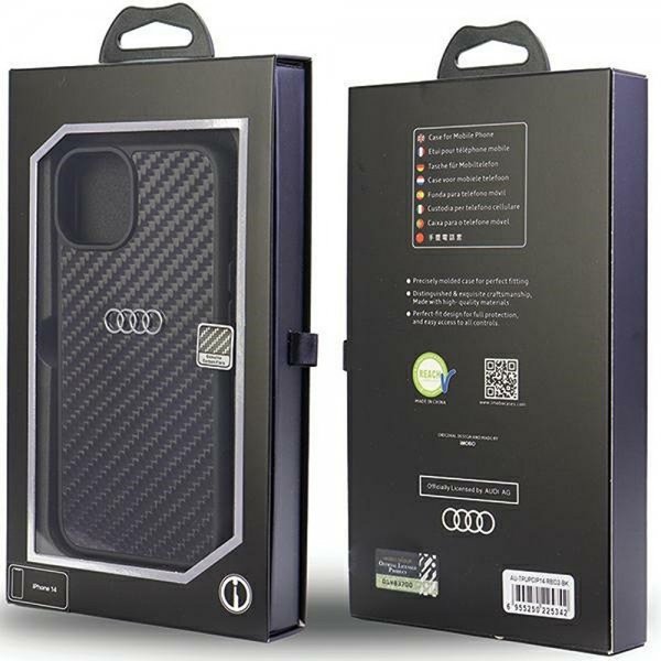 Audi iPhone 14 Skal Carbon Fiber Svart