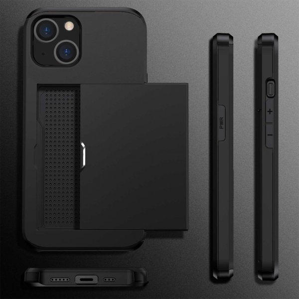 iPhone 14 Skal Card Slide Svart