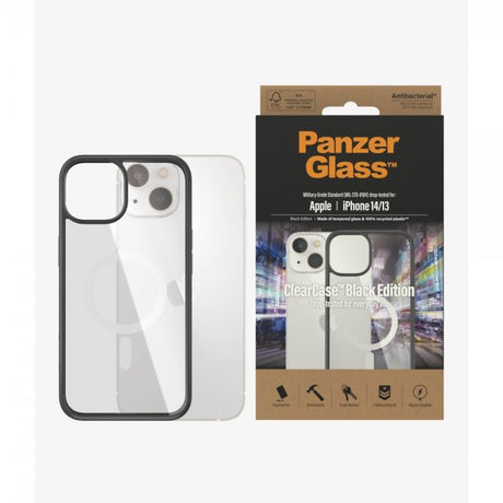 PanzerGlass iPhone 13/iPhone 14 Skal ClearCase Black Edition MagSafe