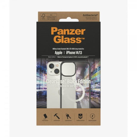 PanzerGlass iPhone 13/iPhone 14 Skal ClearCase Black Edition MagSafe
