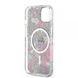 Guess iPhone 14 Skal Flower MagSafe Kaki