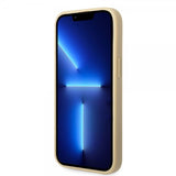 Guess iPhone 14 Skal Glitter Flakes Metal Logo Guld