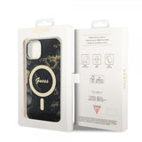 Guess iPhone 14 Skal Golden Marble MagSafe Svart