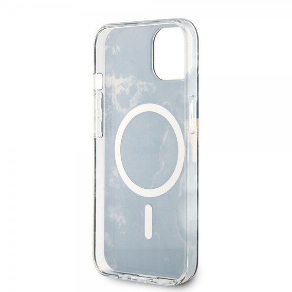 Guess iPhone 14 Skal Golden Marble MagSafe Svart