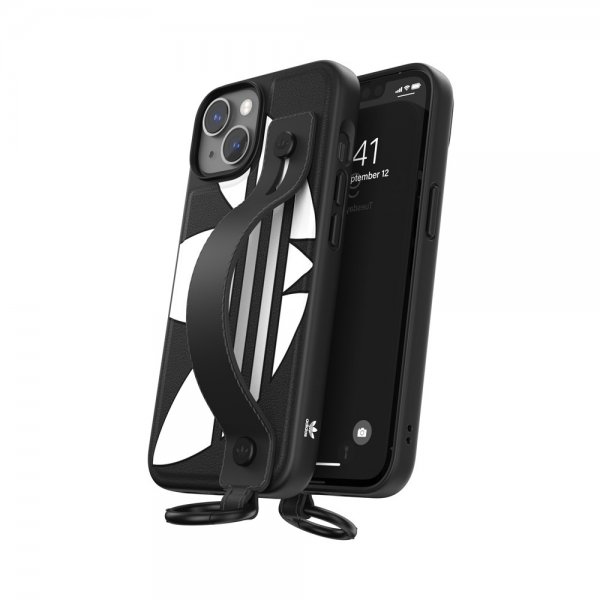 Adidas iPhone 14 Skal Handstrap Case Svart Vit