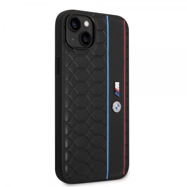 BMW iPhone 14 Skal Hexagonal Pattern Svart