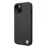 BMW iPhone 14 Skal Hot Stamp Metal Logo Svart