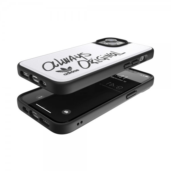 Adidas iPhone 14 Skal Inlay Embroidery Case Vit Svart