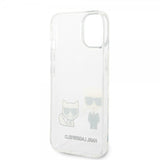 Karl Lagerfeld iPhone 14 Skal Karl & Choupette Gradient Vit