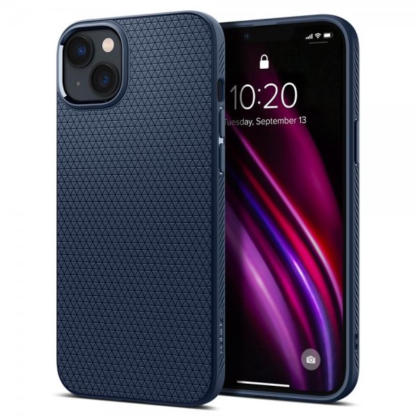 Spigen iPhone 14 Skal Liquid Air Navy Blue
