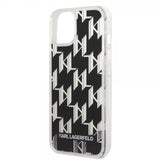 Karl Lagerfeld iPhone 14 Skal Liquid Glitter Monogram Svart
