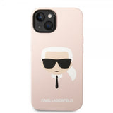Karl Lagerfeld iPhone 14 Skal Liquid Silicone Karl Rosa