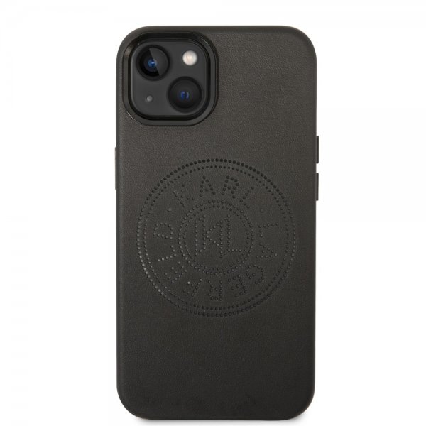 Karl Lagerfeld iPhone 14 Skal Logo Perforerad Svart